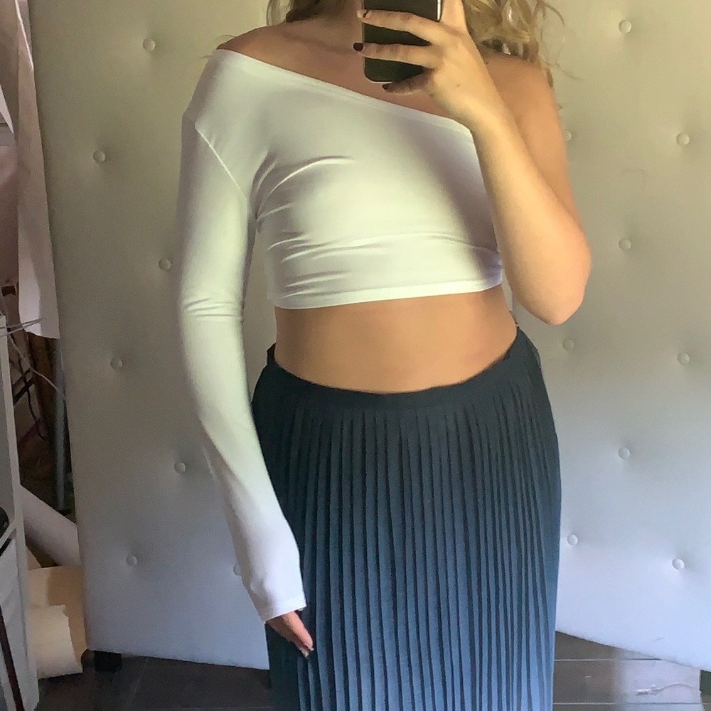 White off the shoulder top